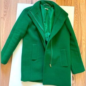 Light Wool Coat from J Crew in Green. Used but in great condition!